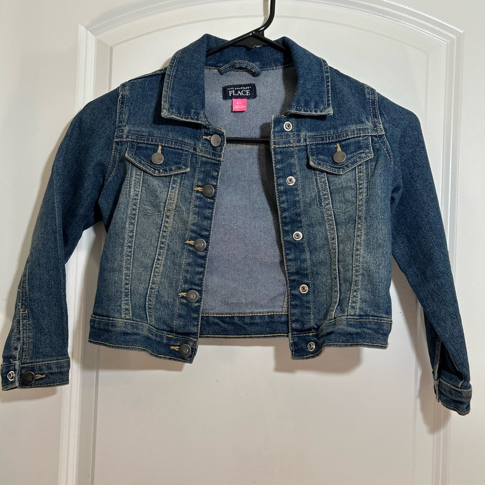 The Children's Place Blue Jean Jacket Cropped Style